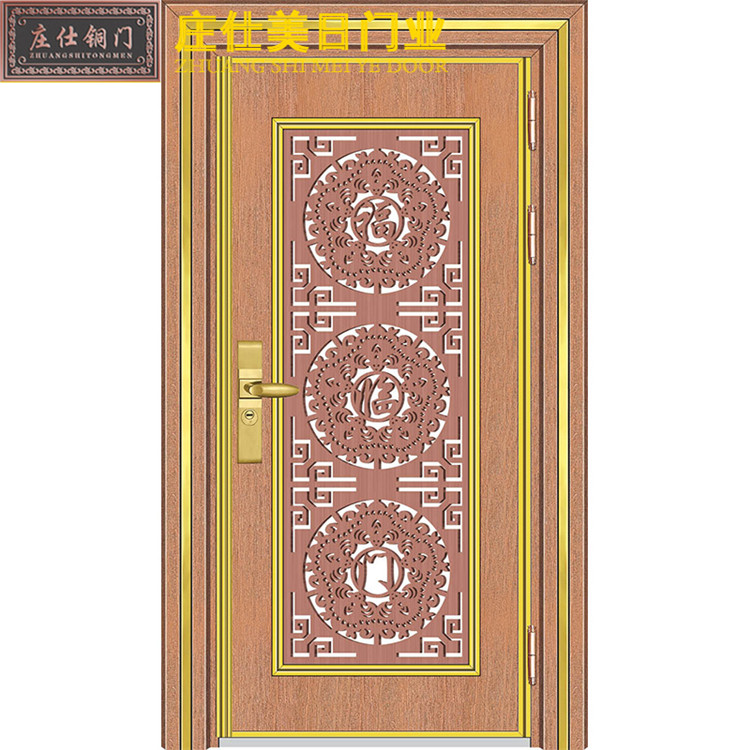 红古铜拉丝不锈钢镀铜门生产厂家_安全等级|a级