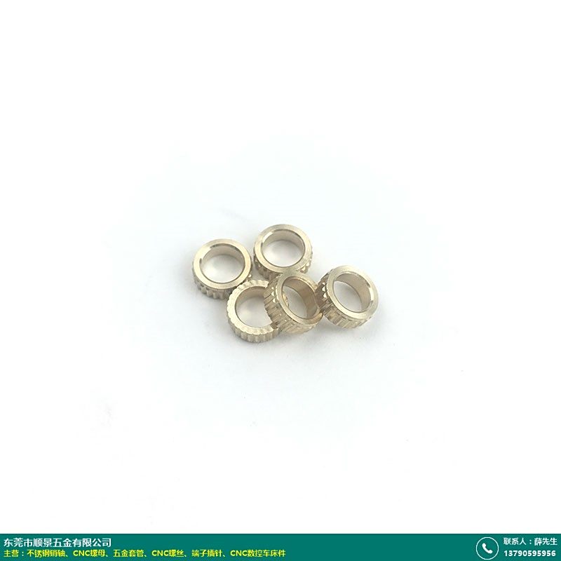 铜CNC螺母样品的图片