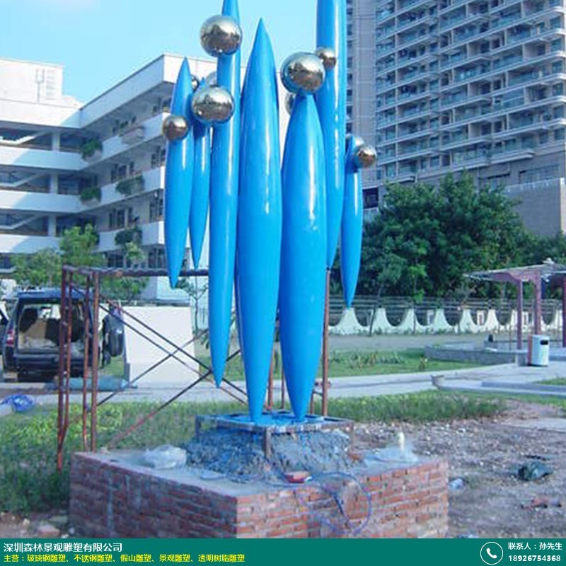 小区不锈钢雕塑定制厂家的图片
