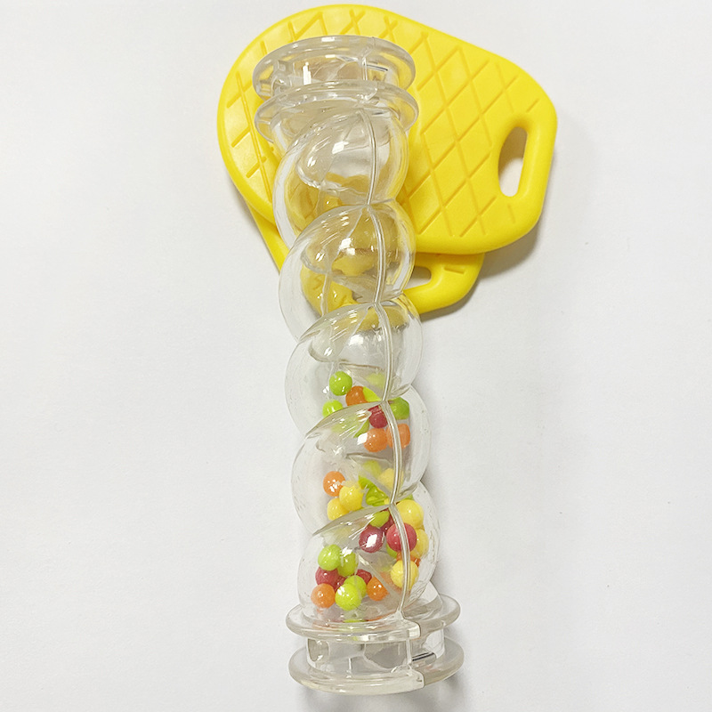 厂家直销 麻花透明摇铃 儿童婴儿安抚手摇铃 玩具配件 支持定制