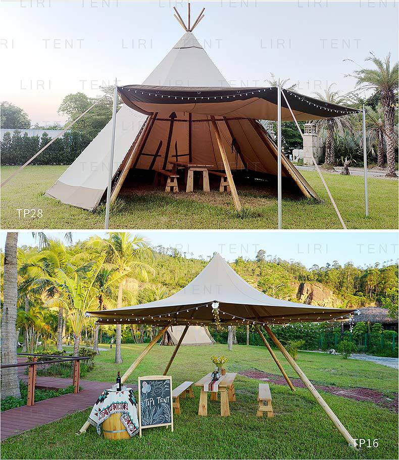 Tipi tent Indian tent Outdoor activity greenhouse Large pyramid camping party hotel Catering tent