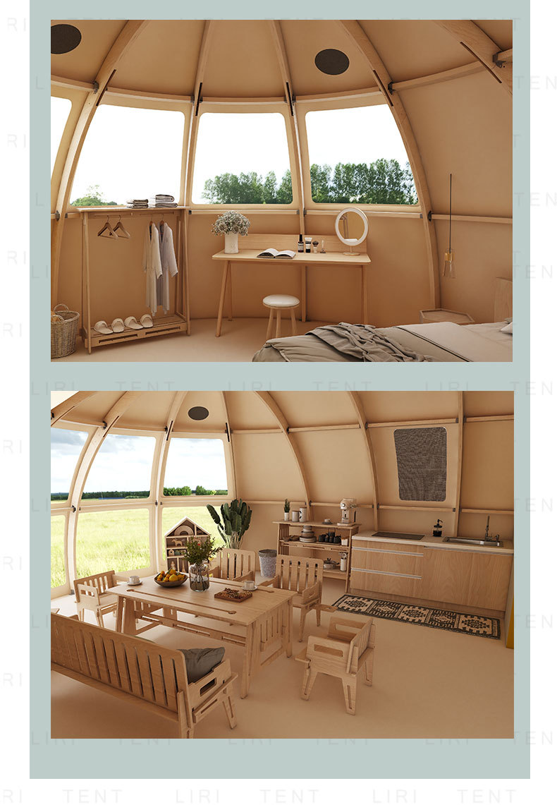 All Wood Structure Waterproof Outdoor Tent Hotel Resort Camping Luxury Camping Homestay Camping Tent