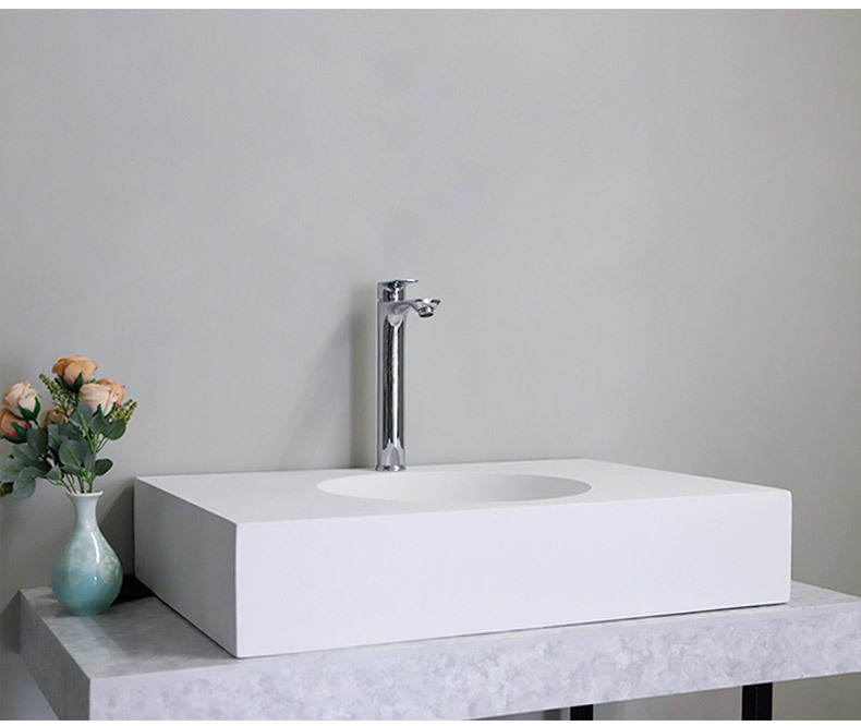 Light luxury tabletop basin, hotel washbasin, artificial stone integrated design and production of various shapes