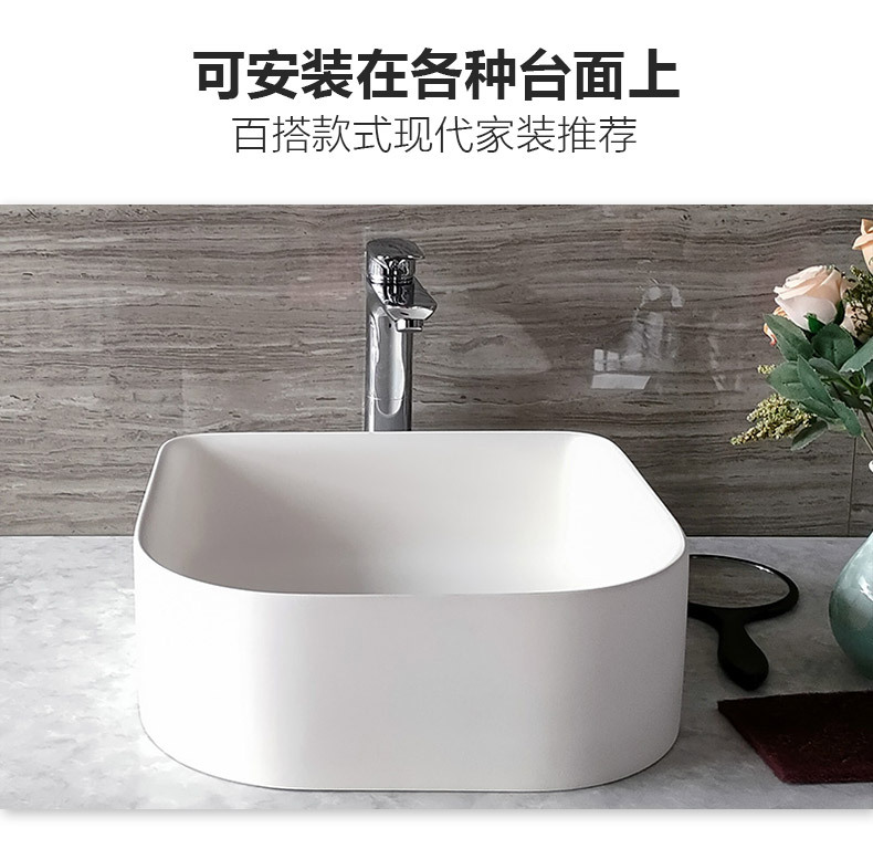 Artificial stone integrated forming washbasin engineering, building materials, home furnishings, kitchens and bathrooms, customized sizes and colors according to needs