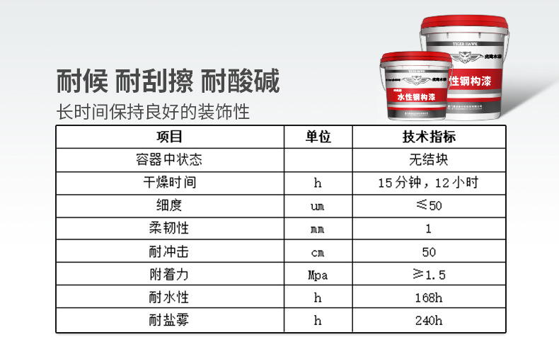 Waterborne epoxy rust resistant paint primer Steel structure Metal machinery Ship rust resistant paint coating