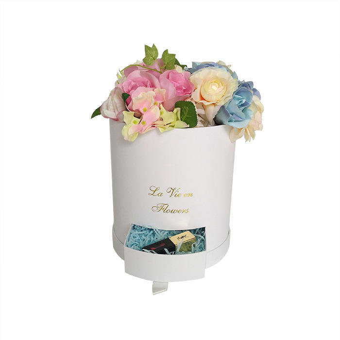 Hugging bucket flower box can be carried with a portable box. The drawer box has a variety of colors and is suitable for customization