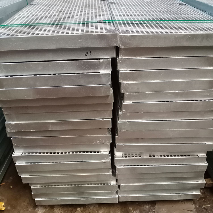 Anti slip steel grating, step toothed steel grating, color hot-dip galvanized material, carbon steel, complete specifications