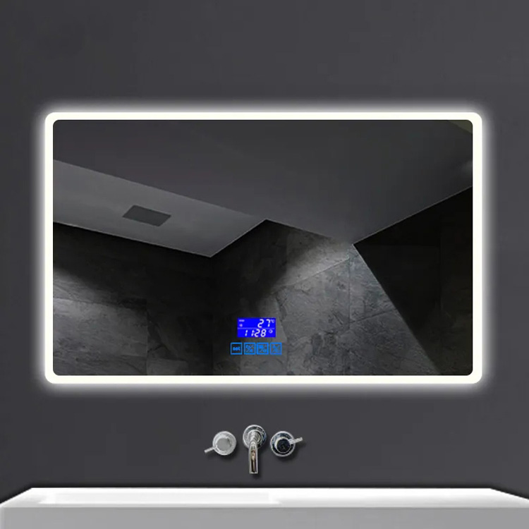 Bathroom Intelligent Mirror Installation Video Color White Light Warm Light Mirror Frame Material Aluminum Alloy