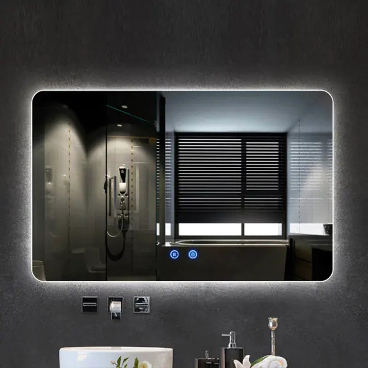 Bathroom Intelligent Mirror Installation Video Color White Light Warm Light Mirror Frame Material Aluminum Alloy