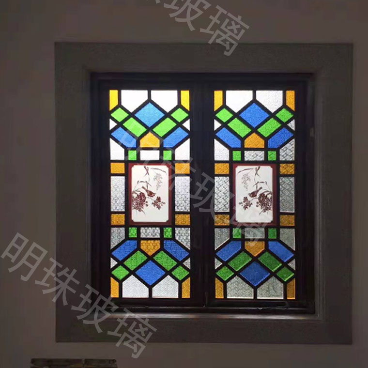 Living room TV background wall glass color transparent screen printing tempered wear-resistant and explosion-proof