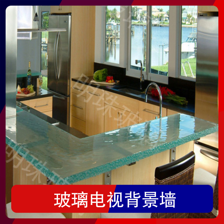 Living room TV background wall glass color transparent screen printing tempered wear-resistant and explosion-proof